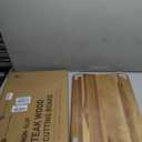 Extra Large Teak Wood Cutting Board 20inch for Kitchen Non Slip Feet Over Sink Butcher Block Chopping Board Nice Solid Thick Wooden Juice Groove Big Xl XXl large Best Hardwood Kitchen Counter Organic, 20"L x 14"W