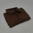 J.VER Womens Button Down Shirt Long Sleeve Dress Shirts Stretch Solid Work Blouse Collared Shirts for Business Office (X-Small, Coffee Brown)