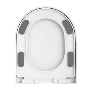D/U Shape Toilet Seat,Soft Close and Quick-Release for Easy Cleaning Toilet Seats Cover,Stable Hinge Design to prevent shifting -White Elongated Toilet Lid