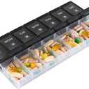 XL Weekly Pill Organizer 2 Times a Day, Fullicon Extra Large Daily Pill Cases Oversized AM PM Pill Box Twice a Day for Vitamin/Fish Oil/Pills/Supplements