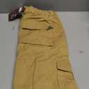 Kinghua Mens Baggy Cargo Pants Casual Loose Fit Elastic Waist Cotton Twill Cargo Pants,46 , Khaki
