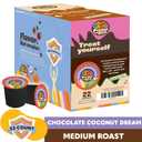 Crazy Cups Flavored Decaf Hot or Iced Coffee, for the Keurig K Cups 2.0 Brewers, Chocolate Coconut Dream, 22 Count (EXP 05/28/28)