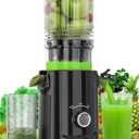 Cold Press Juicer - 5.3" Large Feed Chute Juicer Machines for Whole Vegetables & Fruits, 99% High Juice Yield, Quiet & Easy to Clean Slow Masticating Juicer, BPA-Free, Preserves More Nutrients (Black)