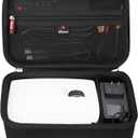 Mchoi Mini Projector Carrying Case Fits for ELEPHAS for NICPOW for KEJOG for TMY Bluetooth Portable Projector 4K 1080P Support, Storage Holder Organizer for Accessories, Case Only