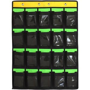 Hanging Organizer Classroom Pocket Chart for Cell Phones Calculator Holder with DIY Clear Card Pockets (20 Pockets) Hanging Organizer Classroom Pocket Chart for Cell Phones Calculator Holder with DIY Clear Card Pockets (20 Pockets)