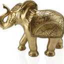 Gold Elephant Statue Decor 9.8IN for Shelf Room Desk Table Home Office Bookshelf,Elephant Gift for Mom Women or Daughter Unique Housewarming Gifts (Sf9084 Elephant)