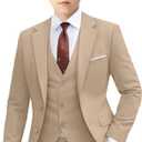 Suits for Boy Slim Fit Formal Dress Outfit Toddler Suit Blazer Vest Pants Kids Tuxedos (10, Champagne-3pcs)