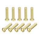 uxcell Brass Machine Screws, M4x20mm Phillips Pan Head Fastener Bolts for Furniture, Office Equipment, Electronics 60Pcs