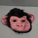 Monkey Mask Latex Full Head Animal Black Chimp Mask for Halloween Costume Party, Large