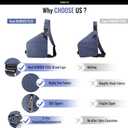 WANDER PLUS Anti Theft Crossbody Bag, Shoulder Bag Anti-theft Design for Travel, Sport, Work