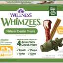Wellness WHIMZEES Value Pack Dog Dental Treat, Chews, Freshens Breath, Medium Size, 46.6 oz Box, 44 Count (EXP 03/07/29)