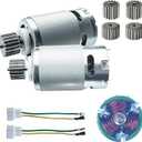 2PCS 24 Volt RS555 35000RPM High-Speed 7R Motor (15T) for Fisher Price Power Wheels Kids Ride On Car Upgrade,Pair of 12V&18V&20V&24V RS555 15T Motor for Kid's Kid's Ride On Vehicals DIY