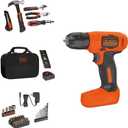 BLACK+DECKER 8V MAX 57-Piece Cordless Drill and Household Tool Kit for Home with Tool Storage Bag (BDCD8PK)
