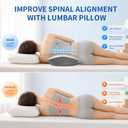 Lumbar Support Pillow for Bed Sleeping - Lower Pillow for Back Pain Relief