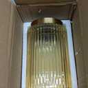 Battery Operated Lamp, Cordless Table Lamp with Timer, Desk Bedside Lamps with LED Warm Light, Glass Small Table Lamp for Bedroom, Bathroom, Living Room, Home Decor - Amber