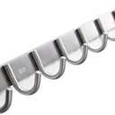 Coat Hook Rack with 8 Round Hooks - Premium Modern Wall Mounted - Ultra durable with solid steel construction, Brushed stainless steel finish, Super easy installation, Rust and water proof