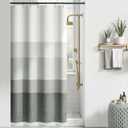 Jinchan Small Stall Shower Curtain 36x72 Inches Ombre Cloudy Grey Striped Shower Curtains for Bathroom Gradual Color Waterproof Fabric Minimalist Modern Neutral with 7 Hooks
