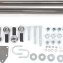Kojem Crossover Steering Kit Compatible with 1984-2006 Jeep Cherokee XJ/Grand Cherokee ZJ/Comanche MJ/Wrangler TJ/LJ w/Steering Stabilizer Bracket Steel Natural Color Replacement for J0048827