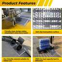 HOXWELL Modular Threshold Ramps for Doorways, 2'' Rise Wheelchair Ramps for Home Steps, 3000 Lbs Load Capacity Detachable Solid Plastic Entry Door Ramps for Wheelchairs and Cars, 2 PCS