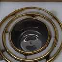 Ton Sin Gold Plant Pots,4.1+5.1+6.5 Inch Ceramic Succulent Planters Set of 3 Mini Indoor Flower Pot with Drainage,Handmade Decorative Ceramic Orchid and Herb Pots(Gold)