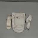 linmaya Water Bottle Carrier Bag with Phone Pocket for Stanley Cup 40/30oz,Insulated Neoprene Water Bottle Holder Cross-boday Bag with Adjustable Shoulder & Handheld Strap Stanley Cup Accessories (creamy white)