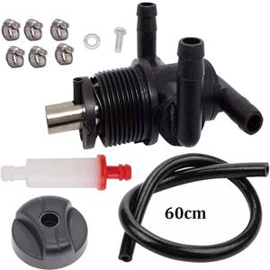 3-Way Petcock Tank Fuel Shut-off Valve Switch 7052161 Replacement for Polaris ATV Sportsman 335 325 330 400 500 600 700, with Plastic Knob, Fuel line,2530009 Fuel Filter