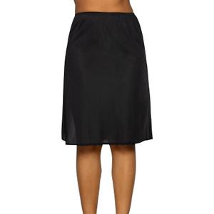 Vanity Fair Women's Anti-Static Nylon Half Slip for Under Dresses, (Medium, 24 Inch - Single Slit - Black)