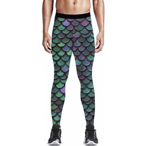 Olivefox Men's Compression Pants Baselayer Cool Dry Sports Tights Leggings (Multicolor) Medium