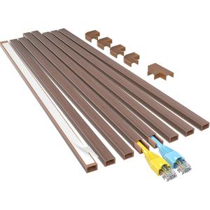 Yecaye Cord Hider, 113in Cord Covers for Wires on Wall, One-Cord Cord Organizer, Easy Install Cable Management Kit, Cable Cover Home Office, W0.59in H0.4in, Cherry