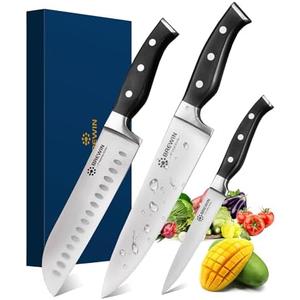 Brewin Professional Kitchen Knives, 2PC Chef Knife Set Sharp Knives for Kitchen High Carbon Stainless Steel, Japanese Cooking Knife with Gift Box