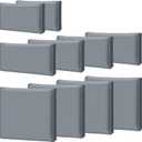 Patelai 10 Pcs Waterproof Patio Cushion Covers for Outdoor Sectional Furniture Wicker Rattan Patio Sofa Couch Chair Seat Pillow Slipcovers, 3 Sizes Covers Only (25.6 x 25.6 x 3.9,Grey)
