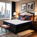 M MZG 10 Inch Queen Size, Hybrid Mattress, Medium Firm, Gel-Infused Memory Foam, Pillow Top, Pocket Coils, Cooling & Breathable, CertiPUR-US Certified, Fiberglass-Free, Mattress in a Box
