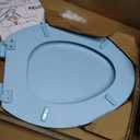 Toilet Seat, Slow Close, Soft Touch, Ultra-Smooth Matte Finish (No Orange-Peel Texture), Premium Moulded Wood, Quick Release, PIKLiDS (Sky Blue, Elongated)