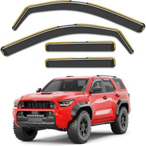 in-Channel Window Rain Guards Fit for 2025 2026 Toyota 4Runner, Extra Durable Window Visors Window Deflectors Vent Visors Vent Shades Car Accessories-4 pcs