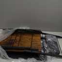 LEKETREE Small Under Desk Storage, Brown Printer Stand with Storage Shelf, 3Tier Height Adjustable Printer Table with Basket & 3 Hooks for Home Office Fax Machine Scanner Files