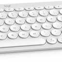Logitech Pebble 2 Combo for Mac, Wireless Keyboard and Mouse, Slim, Quiet and Portable, Customizable, Bluetooth Mouse and Keyboard, Easy-Switch, for macOS, iPadOS - Tonal White