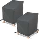 Patio Furniture Covers Waterproof 2 Pack,Patio Chair Covers for Outdoor Furniture Waterproof ,Heavy Duty Chair Covers Waterproof-Grey 30"x34"x28.87"/38.5"(H)