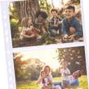 50 Pack Photo Sleeves Holds 200 5"x7" Photos, Clear Photo Page Protector for 3 Ring Binder, Double-Sided Photo Album Refill Pages Photo Pockets Photo Sleeves Binder Sheets