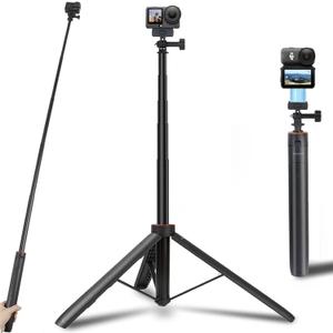 53" Osmo Action 6 Camera Selfie Stick Tripod, Magnetic Quick Release Adapter 53'' Selfie Stick Extended Pole Handle Grip for DJI Osmo Action 6/Nano,Table Desk Tripod for DJI Osmo Nano Accessories