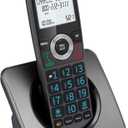 AT&T GL2101 DECT 6.0 Cordless Home Phone with Call Block, Caller ID, Full-Duplex Handset Speakerphone, 2" White Backlit Display, Lighted Keypad (Graphite & Black)