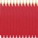 Red Taper Candles 24 Pack, 10 Inch Unscented Holiday Dinner Candles for Valentine's Day Table Decor, Wedding Centerpieces, Long-Lasting 7-8 Hour Burn Time, Premium Wax