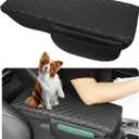 Center Console Armrest Cover for Toyota Camry Arm Rest Covers Pad with Side Pockets, Black Faux Leather Interior Accessories (for Camry 2025)