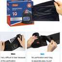 10 Gallon Drawstring Trash Bag Garbage Bag Trash Can Liner,0.9 Mil,90 Count (Black, 10 Gallon)