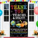 Thank You Teachers Banner Teacher Appreciation Week Backdrop Sign We Appreciate You Party Decor Thank You Teachers Decorations for School Classroom
