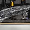 Bathroom Faucets for Sink 3 Hole, Hurran Matte Black Bathroom Sink Faucet with Pop-up Drain and Supply Lines, Stainless Steel Lead-Free Widespread Faucet for Vanity RV Farmhouse Sink (8 Inch)