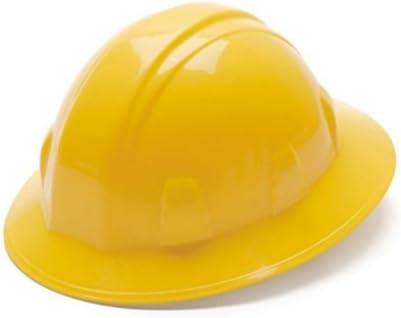 Pyramex HP24130 Full Brim Hard Hat 4 Point Ratchet Suspension - Yellow