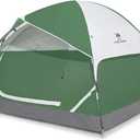 CAMEL CROWN Tents for Camping 2/3/4/5 Person Camping Dome Tent, Waterproof,Spacious, Lightweight Portable Backpacking Tent for Outdoor Camping/Hiking (4 person Army Green/grey)