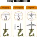 12 Ft Heavy Duty Hanging Chain Kit with Connection Locks & Swag Ceiling Hooks for Lighting Fixture, Chandelier, Pendant, Lantern, Swag Lamp, Plant/Flower/Fruit Basket, Bird Feeder (Bronze)