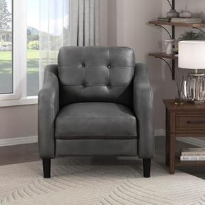 Lexicon Barolo Polished Microfiber Living Room Chair, Gray (Grey)