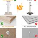 Cat Scratching Post 34 Inches Heavy Duty and Thicker Cat Scratching Post Sisal Rope with Hanging Ball and Mice Scratching Post for Indoor Cats and Adult(Beige)